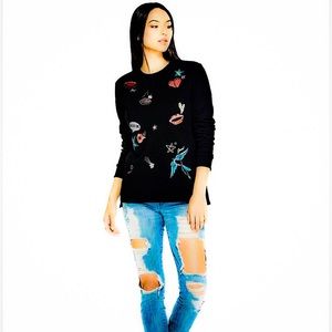 ⭐️GUESS SEQUINED EMBROIDERED SWEATSHIRT